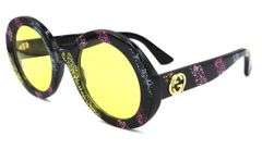 Gucci black multi color Glitter sunglasses