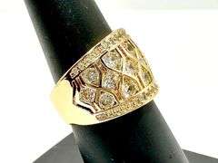 Impressive 14 Kt. Yellow Gold Plate 2.75 Ctw Simulated Diamond Ring