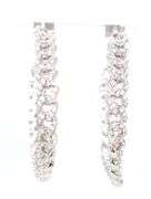 925 Sterling silver cubic zirconia wavy earrings