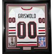 Framed Autographed Chevy Chase Movie Jersey