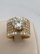 CERTIFIED BRAND NEW 18K GOLD DIAMOND ENGAGEMENT RING 9.10 CRATS