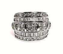 Gorgeous14 Kt White Gold Plate 5.75 Cttw. Lab Simulated Diamond Ring