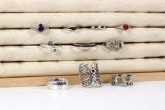 .925 Sterling Silver Curated Ring Lot of 10 Rings Various Sizes & Styles