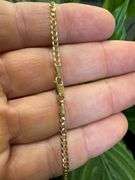 10k Yellow Gold Solid Curb Chain 2.5mm Link Necklace 22"