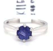 Darling 1.24CTS Round Brilliant Cut Tanzanite Ring in Sterling Silver