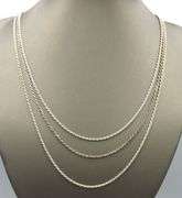 Lot of 3 Italian 925 sterling silver rope chains