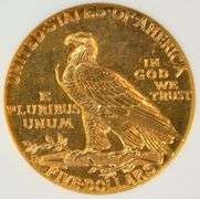 Very Choice BU 1909-D $5 Indian Gold Piece. NGC MS62 CAC Sticker