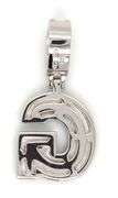 925 Sterling silver Initial G cubic zirconia pendant