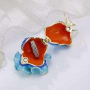 Hand-Painted Conch Trinket Box with Rhinestones