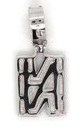 Initial N cubic zirconia pendant in 925 sterling silver