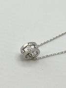 925 Sterling Silver Interlocking Circle With CZ Details Pendant And CZ Station Chain Necklace