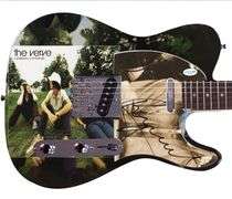 The Verve Richard Ashcroft Autographed Custom Graphics Guitar ACOA