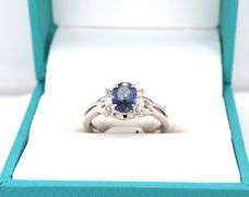 Darling Brilliant Cut Tanzanite & Diamond Ring in Sterling Siver