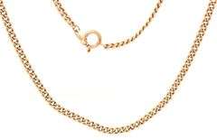 Strong 14K YG Standard Link Pendant Necklace