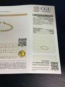 CERTIFIED 12.00 CARATS NATURAL DIAMONDS TENNIS BRACELET , 14K GOLD