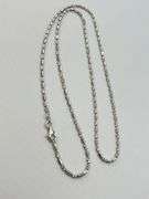 925 Sterling Silver Shimmering Ice Barrel Chain Necklace