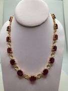 Extremely fine and large Ruby and diamond necklace, EGL certfied