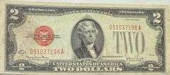 1928 G Near Unc Red Seal US Note.