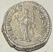 Roman Empire Geta 209-212 AD Denarius