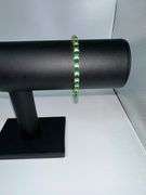 Gorgeous 18 Kt Yellow Gold Plated Simulated Emerald and Diamond Tennis Bracelet