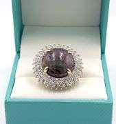 Amazing Huge 28.43CTS Rare Natural Unheated  Cabochon-Cut Star Ruby & White Sapphire Ring in Yellow 