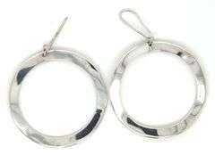 925 Sterling silver Ippolita wavy circle drop dangle earrings