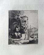 Extremely Rare and Collectible Antique Etching After Rembrandt, c. 1880