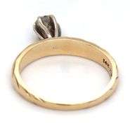 14kt Yellow gold round brilliant cut diamond engagement ring