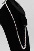 Sterling Silver Graduated Rope Itailian 6mm Wide Necklace Pure 925 Link Chain 18"