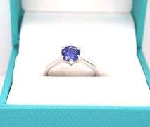 Darling 1.24CTS Round Brilliant Cut Tanzanite Ring in Sterling Silver