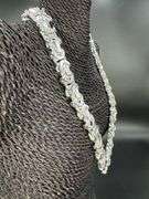 Sterling Silver Byzantine Flat Link Chain 17.5mm 925 Italy Heavy Necklace 24"