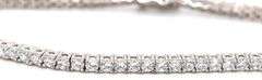 925 Sterling silver round brilliant cut cubic zirconia tennis bracelet
