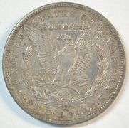 Very high grade 1890-CC Morgan Silver Dollar. Sharp