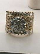 CERTIFIED BRAND NEW 18K GOLD DIAMOND ENGAGEMENT RING 9.10 CRATS