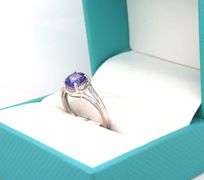 Darling1.47CTS Round Faceted Tanzanite Ring in Sterling Silver