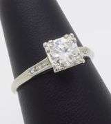 Vintage Diamond Ring Crafted in Platinum with Earth Mined Diamonds