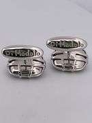 CERTIFIED BRAND NEW  18k white gold Di Modolo cufflinks with diamonds.