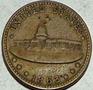 Army & Navy/ Old US Capitol Civil War Token
