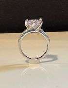Ladies Large 4.5 Ct Sparkling Ice White Lavender Simulated Lab Diamond Ring