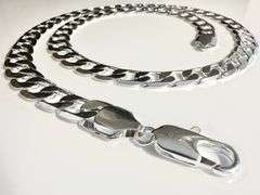 Impressive Huge 75.2 Gram .925 Sterling Silver Plate Cuban Chain Necklace