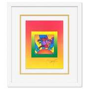 "Flower Jumper Over Sunrise on Blends II" by Peter Max