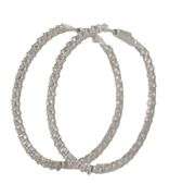 4.00ctw Round Diamond Inside Out Hoop Earrings in 14K