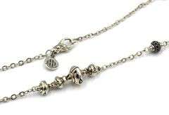 John Hardy classic chain 7 bamboos link station black spinel long necklace