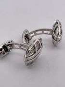 CERTIFIED BRAND NEW  18k white gold Di Modolo cufflinks with diamonds.