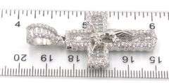 925 Sterling silver religious cross cubic zirconia pendant