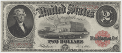 Extremely attractive 1917 Series Large Size $2 Legal Tender Note