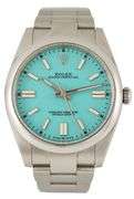Rolex Oyster Perpetual, 41MM, Aftermarket Tiffany Dial, Stainless Steel Men’s Watch