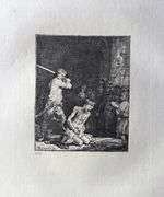 Extremely Rare and Collectible Antique Etching After Rembrandt, c. 1880