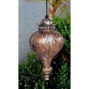 Set of 2 Solar Moroccan Metal Lanterns