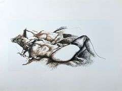 Collectible Vintage Renato Guttuso From 'Erotic Drawings' Drawings